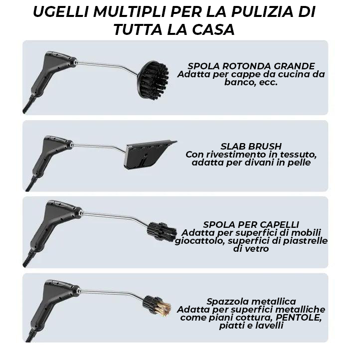 pulitore a vapore universale a pressione